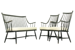 Large Model Grandessa Armchairs and matching sofa by Lena Larsson for Pastoe & Nesto, 1959, Set of 3