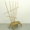 Mid Century Vintage Bamboo plant table / side table, 1960s - Image 3