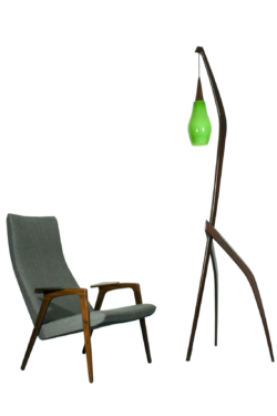 Mid Century Green Lamp