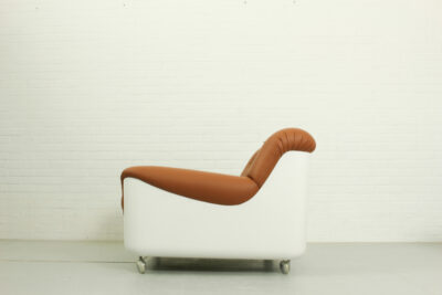 Space Age Fiberglass Lounge Chair in cognac leather, 1970s - Image 8