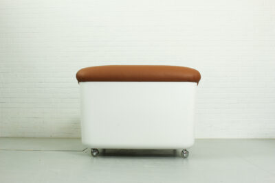 Space Age Fiberglass Lounge Chair in cognac leather, 1970s - Image 7