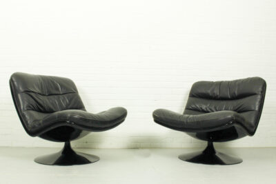 Set of 2 Vintage Dutch design F978 swivel chairs by Geoffrey Harcourt for Artifort, 1960s - Image 3