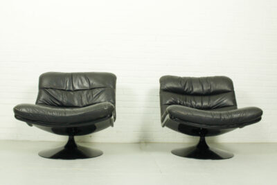 Set of 2 Vintage Dutch design F978 swivel chairs by Geoffrey Harcourt for Artifort, 1960s - Image 5