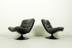 Set of 2 Vintage Dutch design F978 swivel chairs by Geoffrey Harcourt for Artifort, 1960s