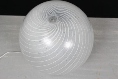 Mid Century Swirl Murano Table XL Ball Lamp with Chrome base - Image 7