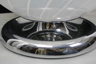 Mid Century Swirl Murano Table XL Ball Lamp with Chrome base - Image 11