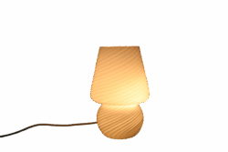 Mid Century Murano Mushroom glass table lamp, Italy, 1970s