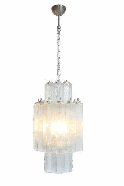 Chandelier with Murano tubes Vintage attributed to Venini