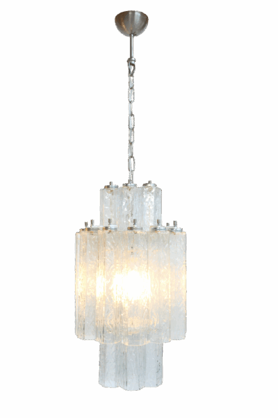 Chandelier with Murano tubes Vintage attributed to Venini