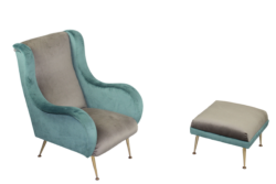 Zanuso Style Chairs Velvet