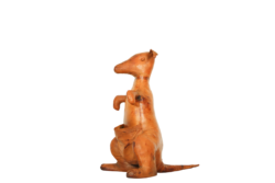 Leather Kangaroo Magazine Stand by Dimitri Omersa, England 1960s