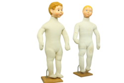 Set of 2 Store Display Boy Dolls or Child Mannequins, France 1960s