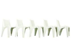 Set of 5 chairs model no BA 1171 designed by Helmut Bätzner for Bofinger, Germany 1960s