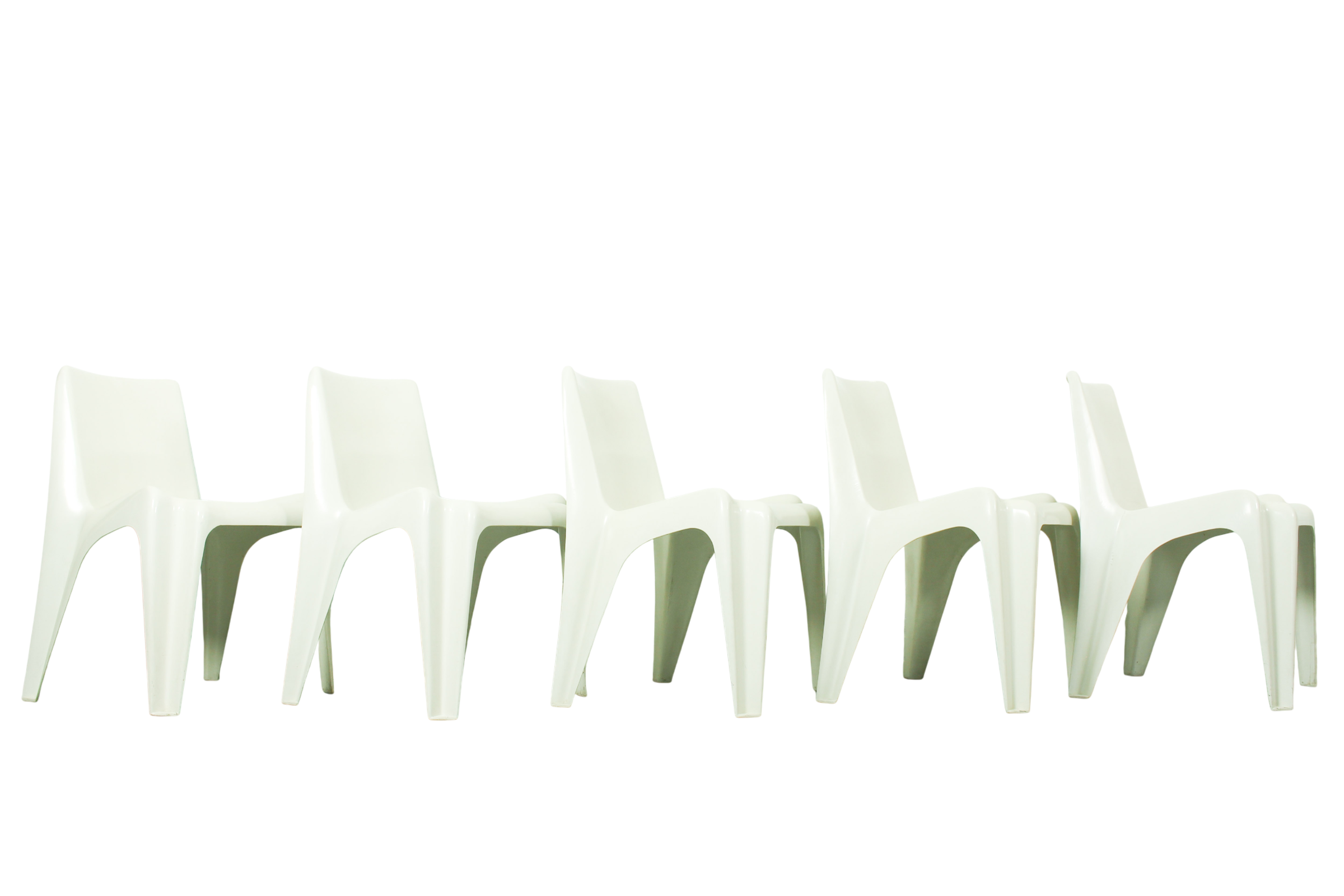 Set of 5 chairs model no BA 1171 designed by Helmut Bätzner for Bofinger, Germany 1960s