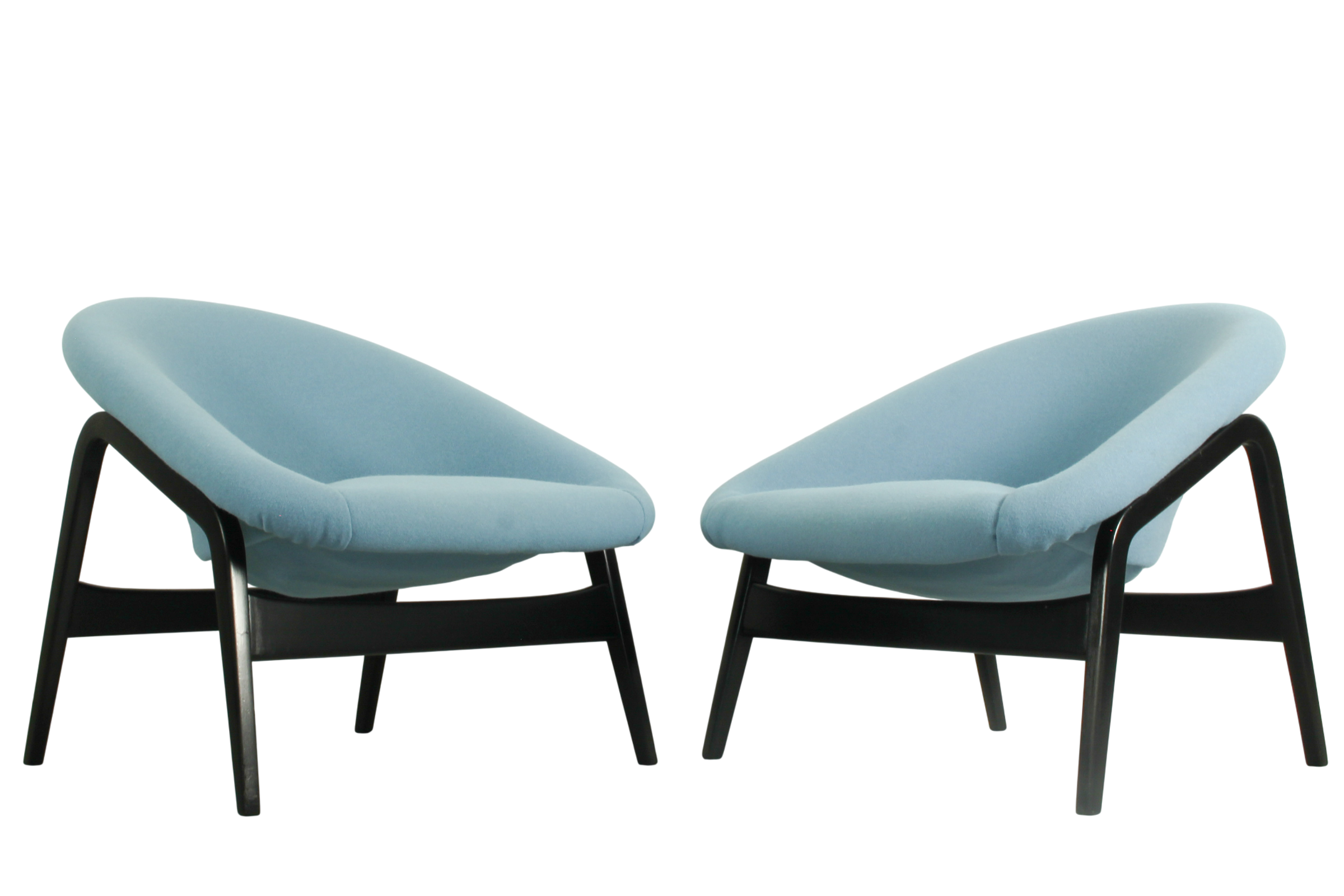 Set of 2 Hartmut Lohmeyer for Artifort Lounge Chairs Model 118 'Columbus', The Netherlands 1957