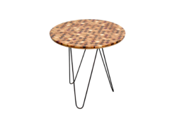Unique Coffee table with mid century hairpin frame