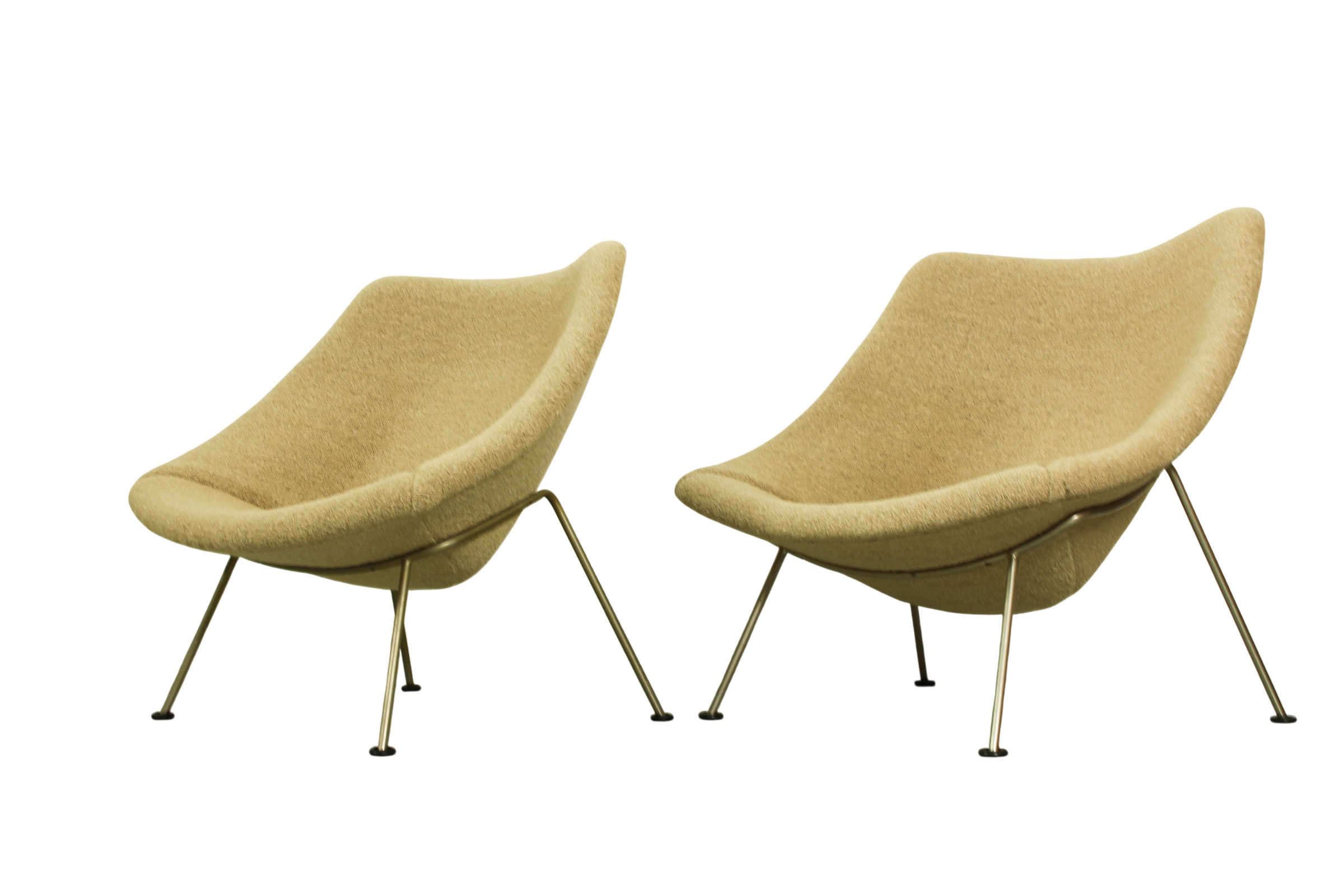 Set of Vintage Oyster Chairs by Pierre Paulin for Artifort, 1960s