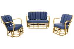 Rare Midcentury Rattan Living Room Set