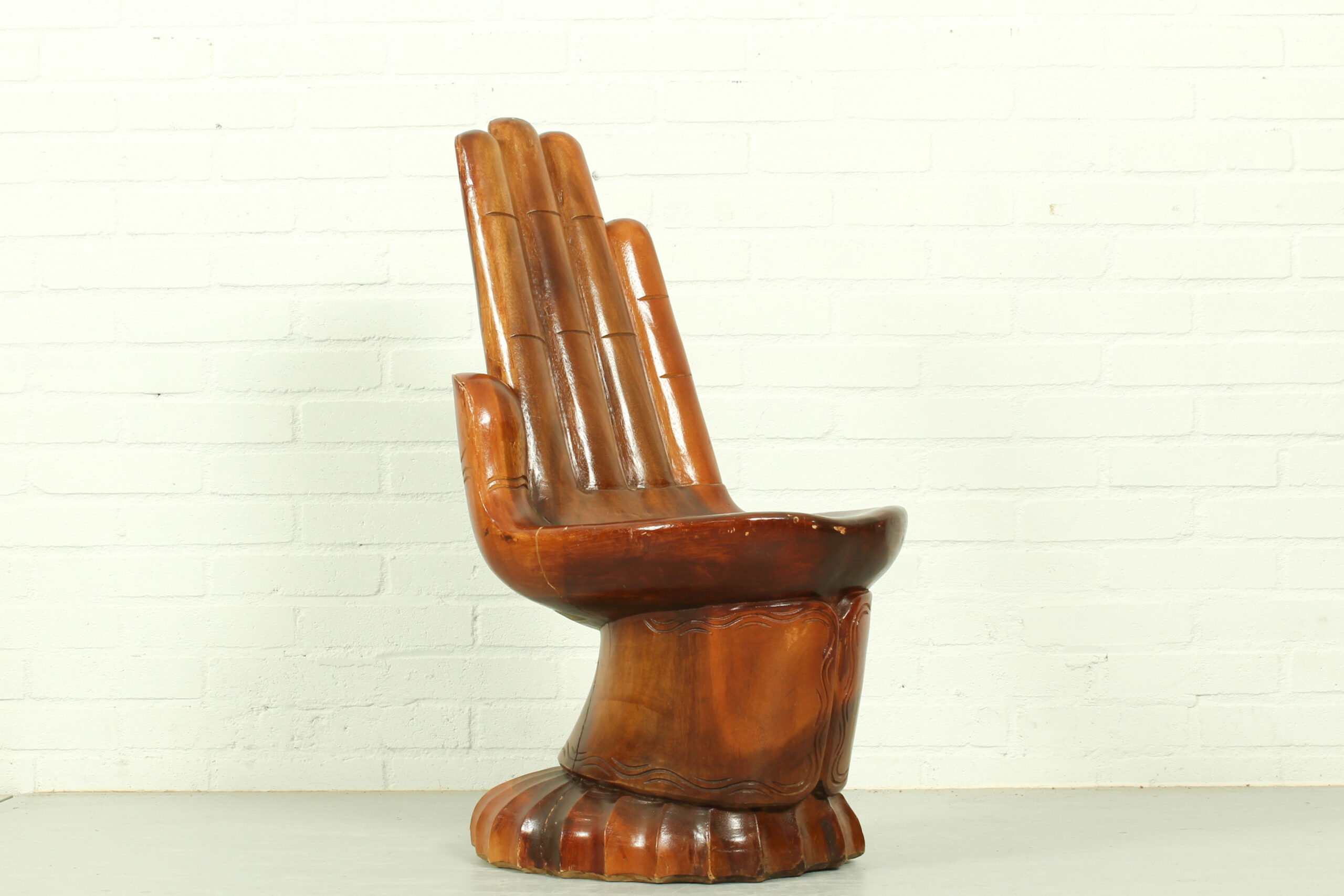 Hand Chair Surrealist Sculptural Seat (1970s Style)