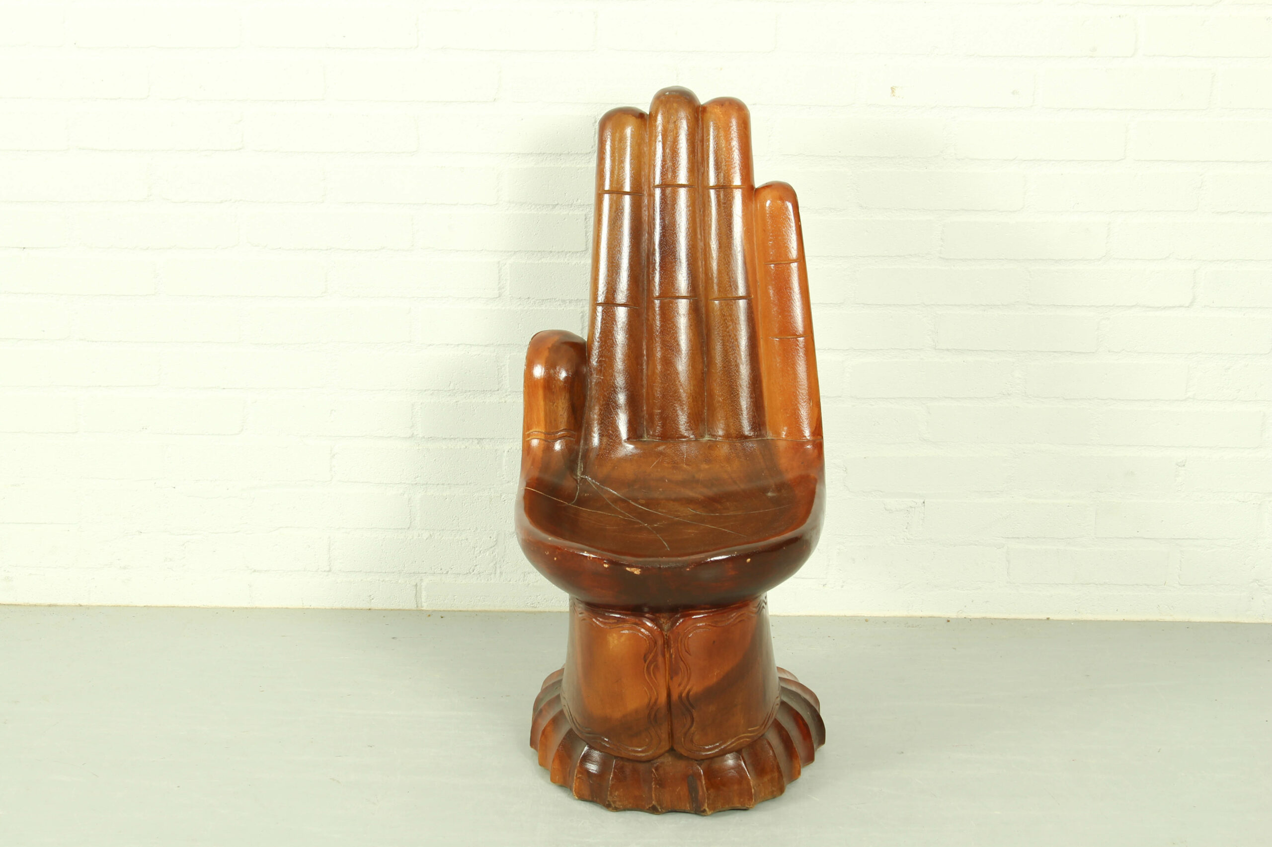 Hand Chair Surrealist Sculptural Seat (1970s Style) - Image 4