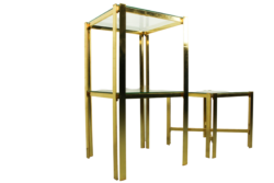 Pair of hollywood regency style side tables, 1970s