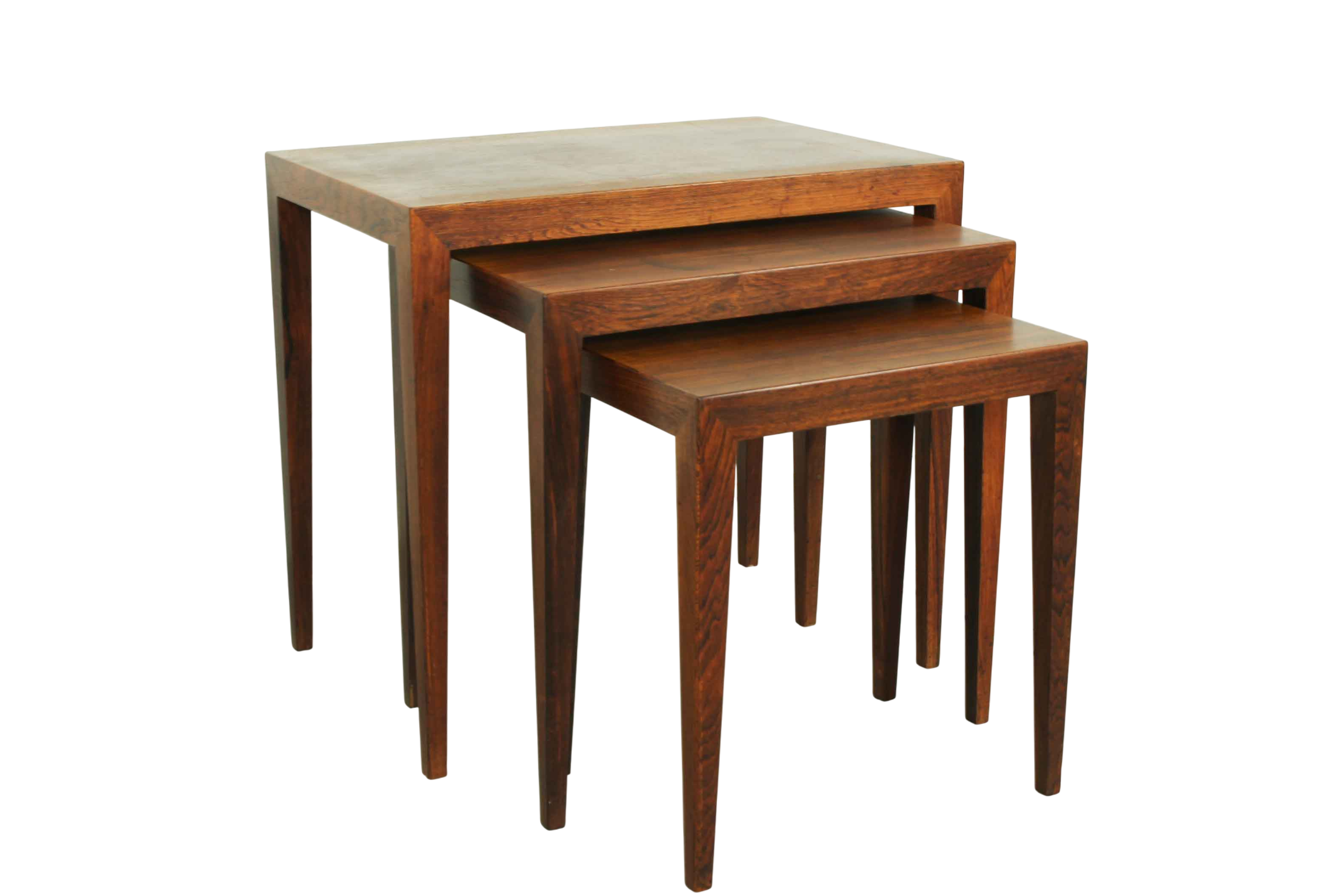 Severin Hansen model 163 rosewood nesting tables by Bovenkamp, 1960s