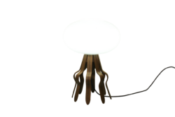 Vintage Lampshade with Handmade Sculptural Base