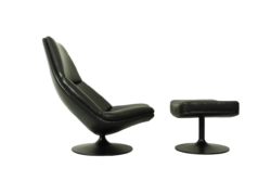 Artifort F588 Lounge Chair & P585 Ottoman by Geoffrey Harcourt, 1960s