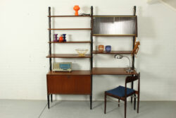 Teak Modular Wall System by Louis van Teeffelen for WéBé, 1950s