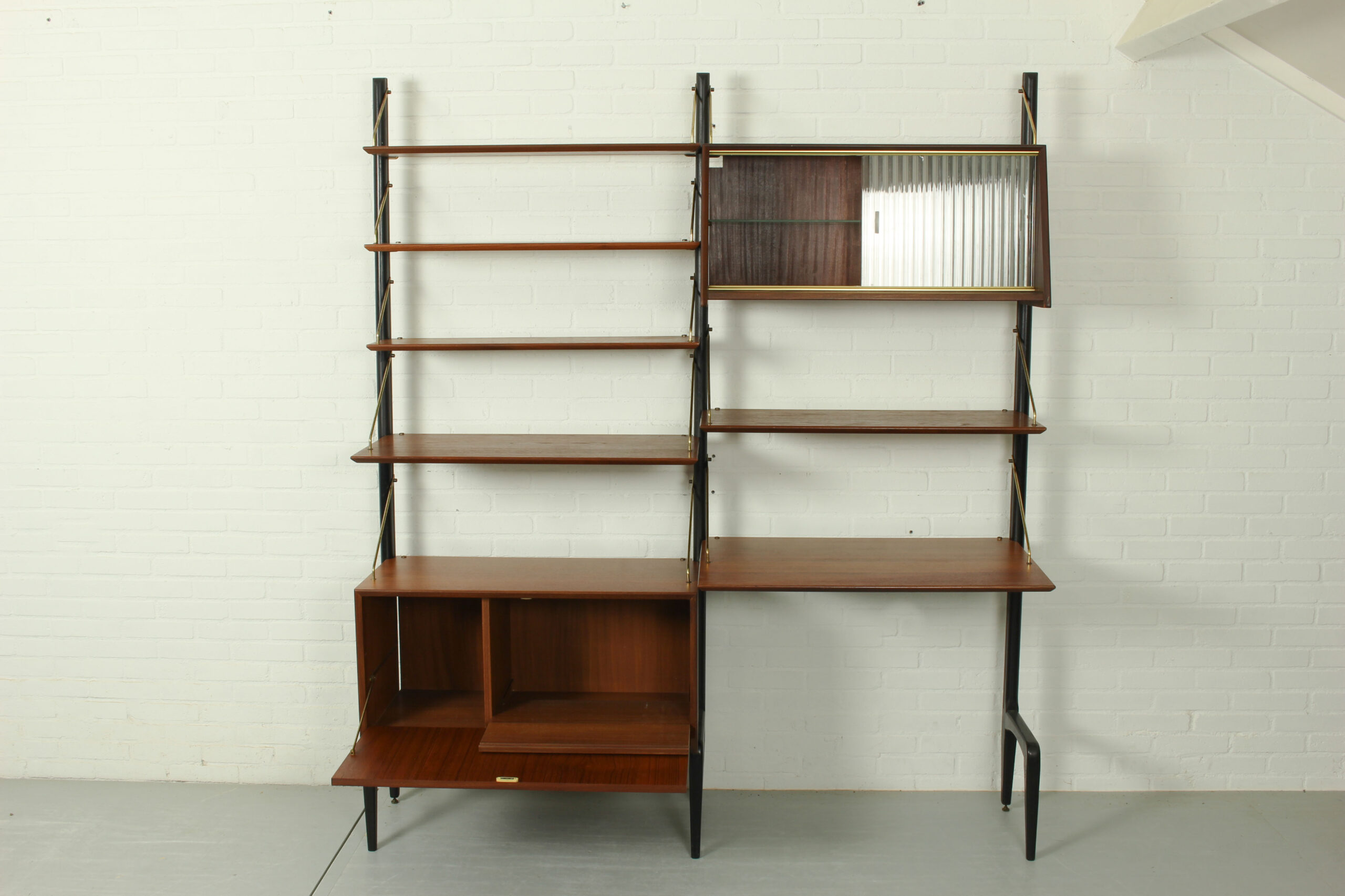 Teak Modular Wall System by Louis van Teeffelen for WéBé, 1950s - Image 6