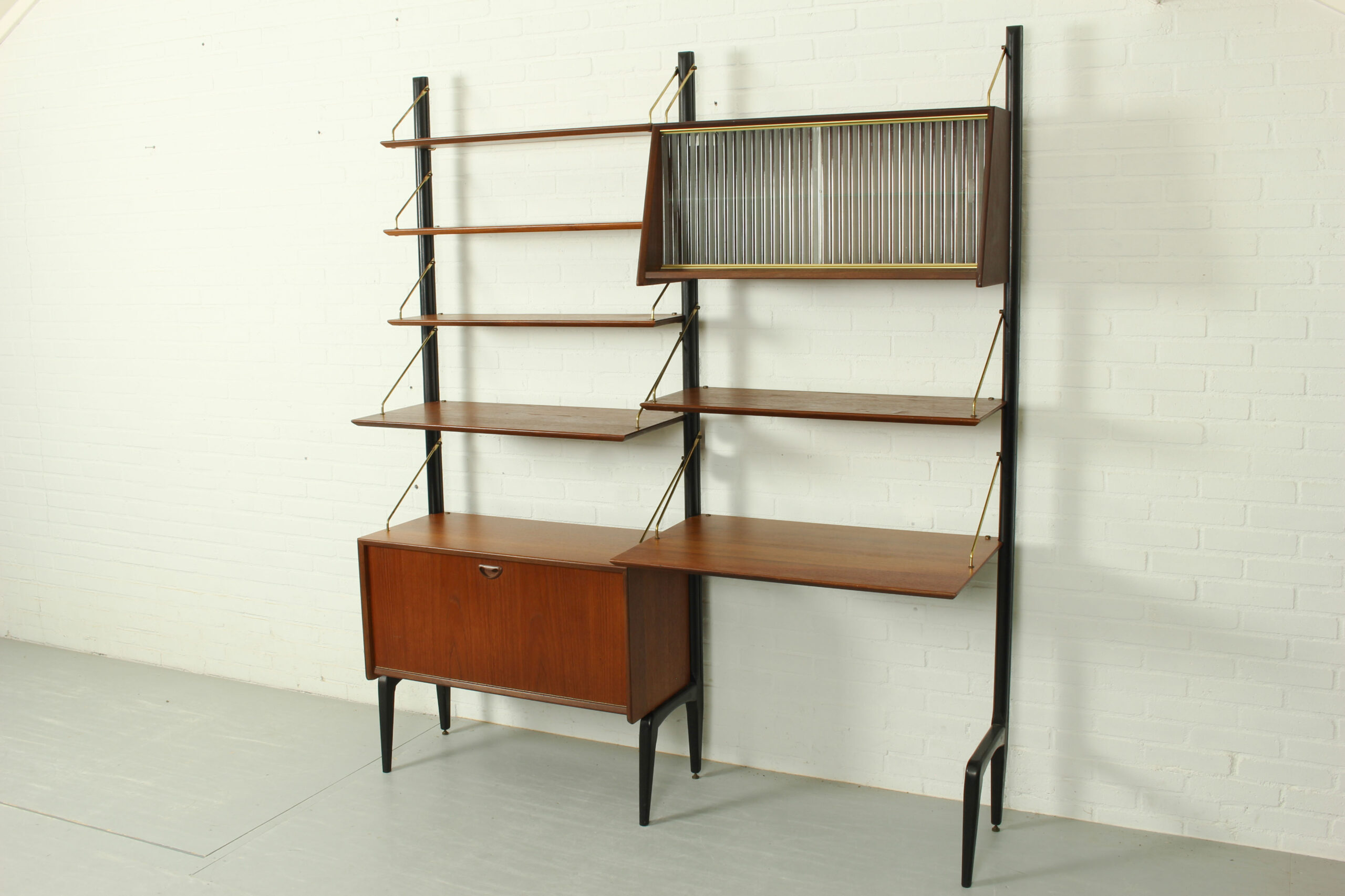 Teak Modular Wall System by Louis van Teeffelen for WéBé, 1950s - Image 5