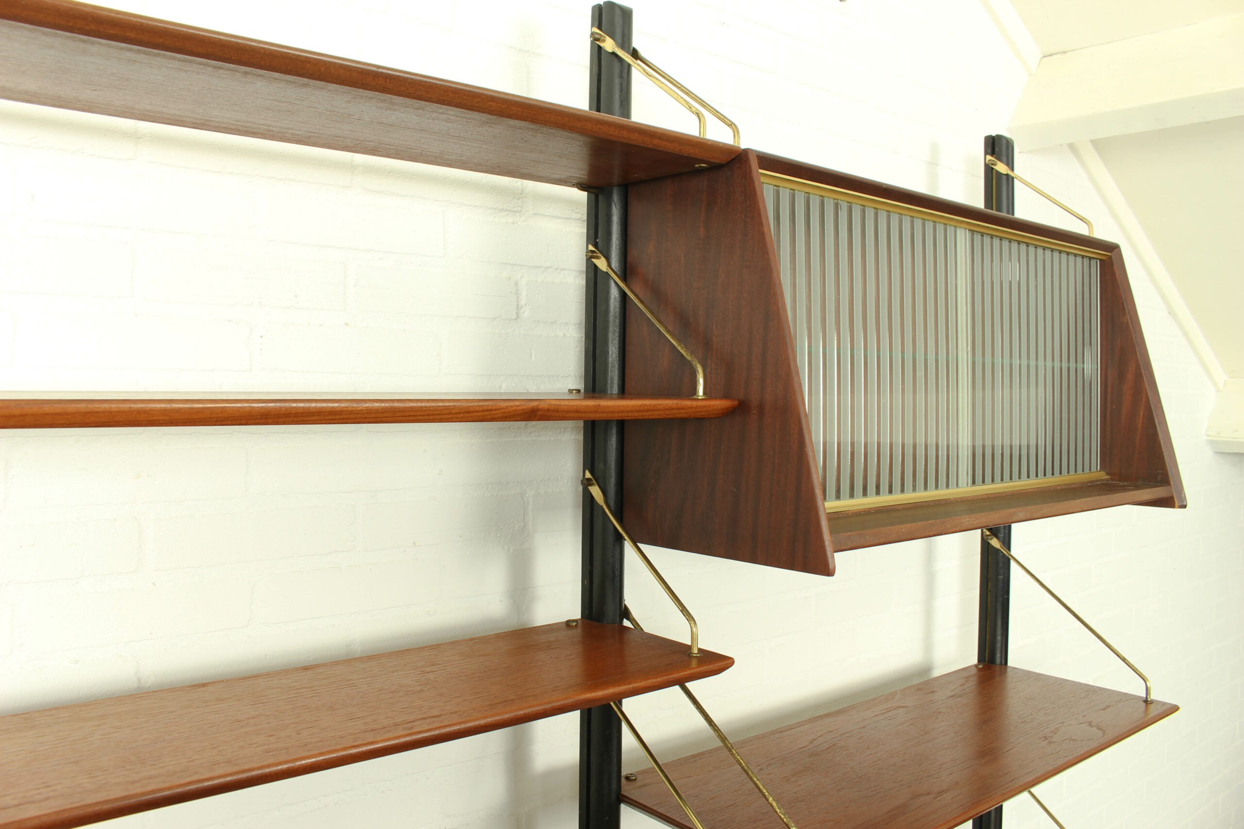 Teak Modular Wall System by Louis van Teeffelen for WéBé, 1950s - Image 11