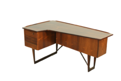 1960s Peter Løvig Nielsen 'Boomerang' Desk Hedensted Møbelfabrik
