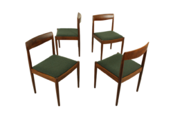 Wool and Teak Dining Chairs by Lübke, 1960s, Set of Four