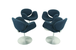 Set of 4 Swivel Little Tulip Dining Chairs by Pierre Paulin for Artifort, 1965