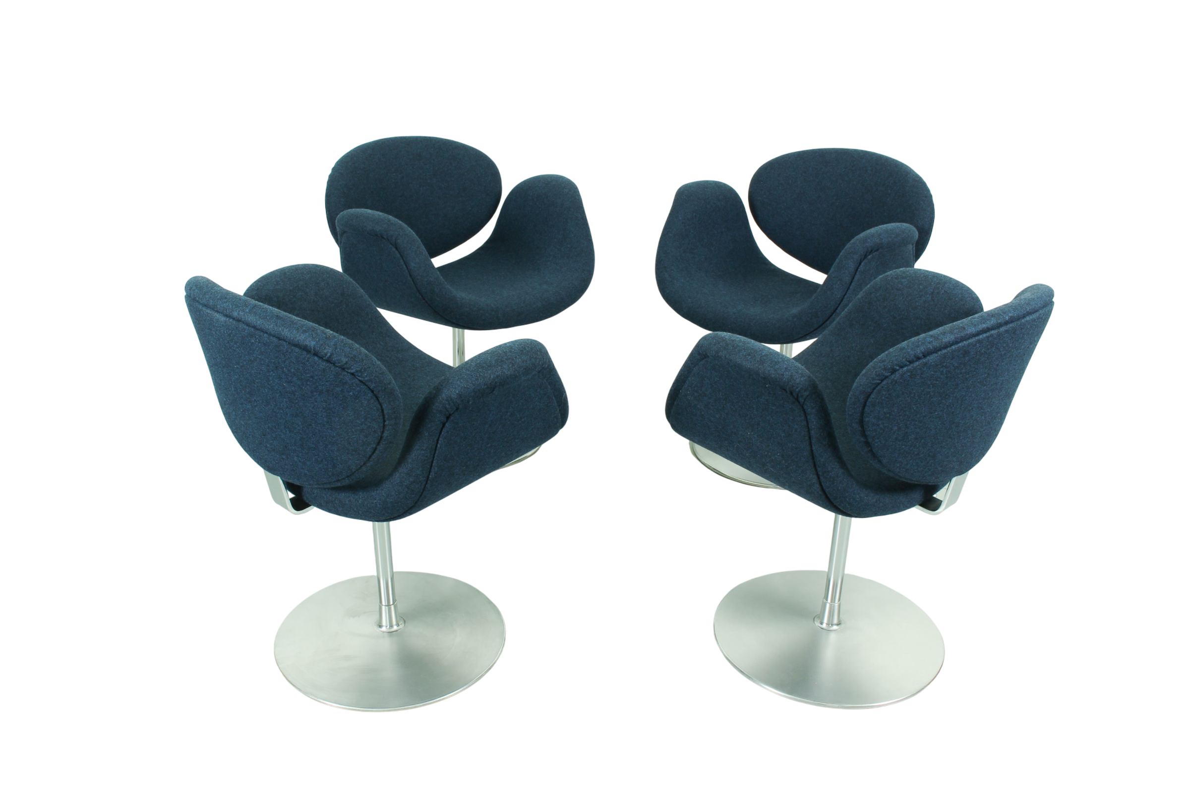 Set of 4 Swivel Little Tulip Dining Chairs by Pierre Paulin for Artifort, 1965