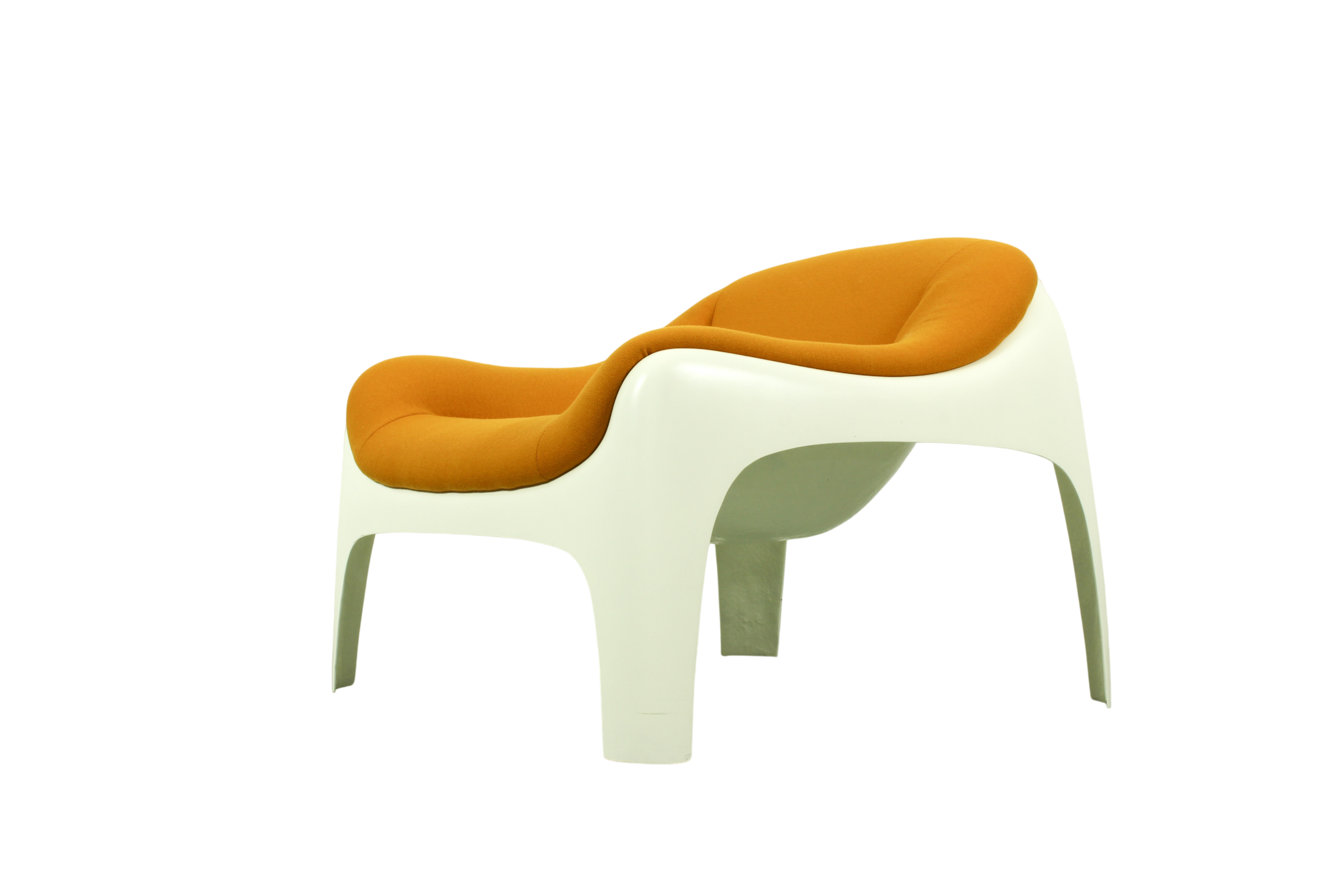 Rare Space Age Fiberglass Lounge Chair by Sergio Mazza for Artemide