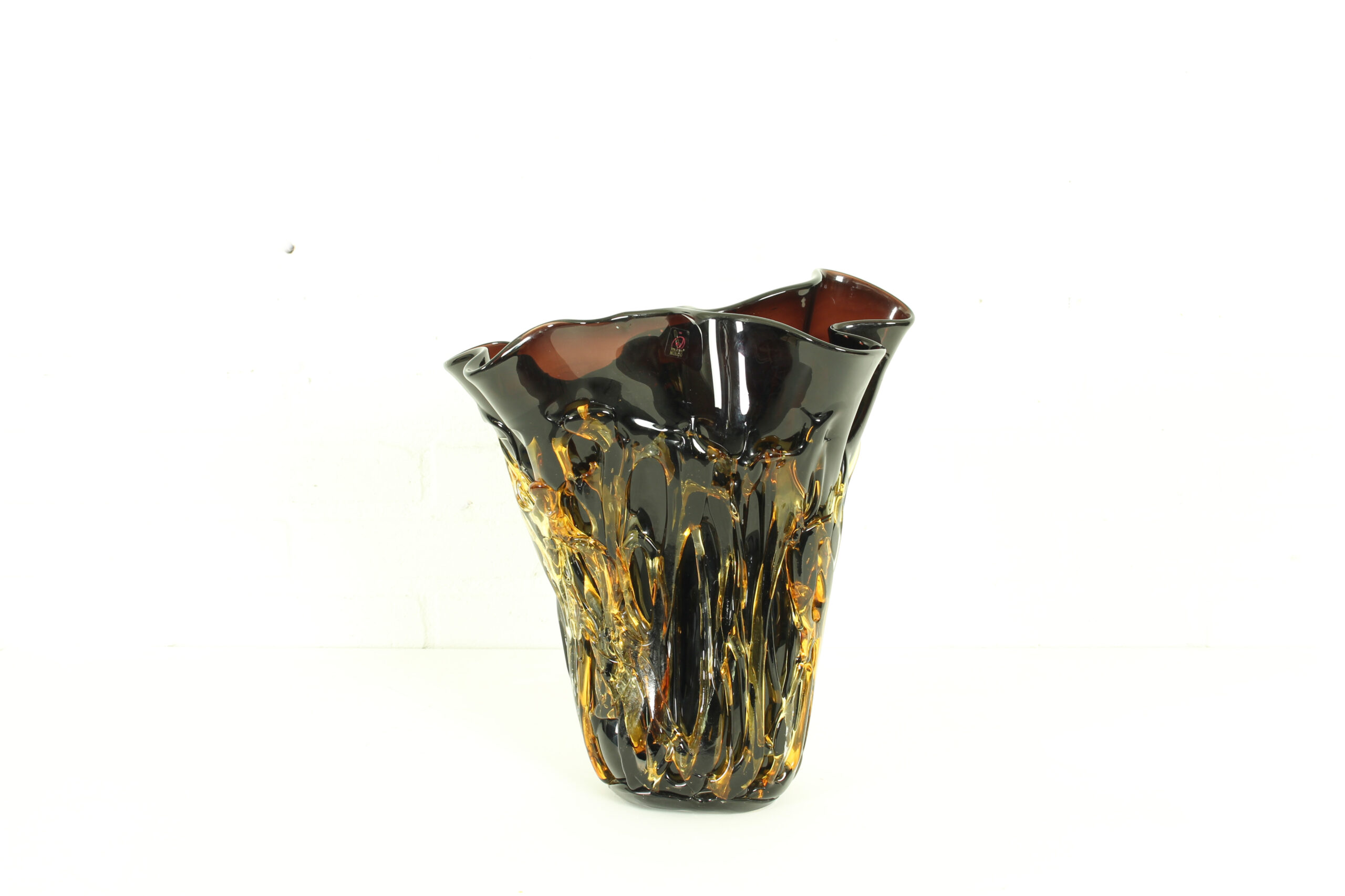 Large Murano Glass Vase by Enrico Cammozzo (with COA) - Image 9