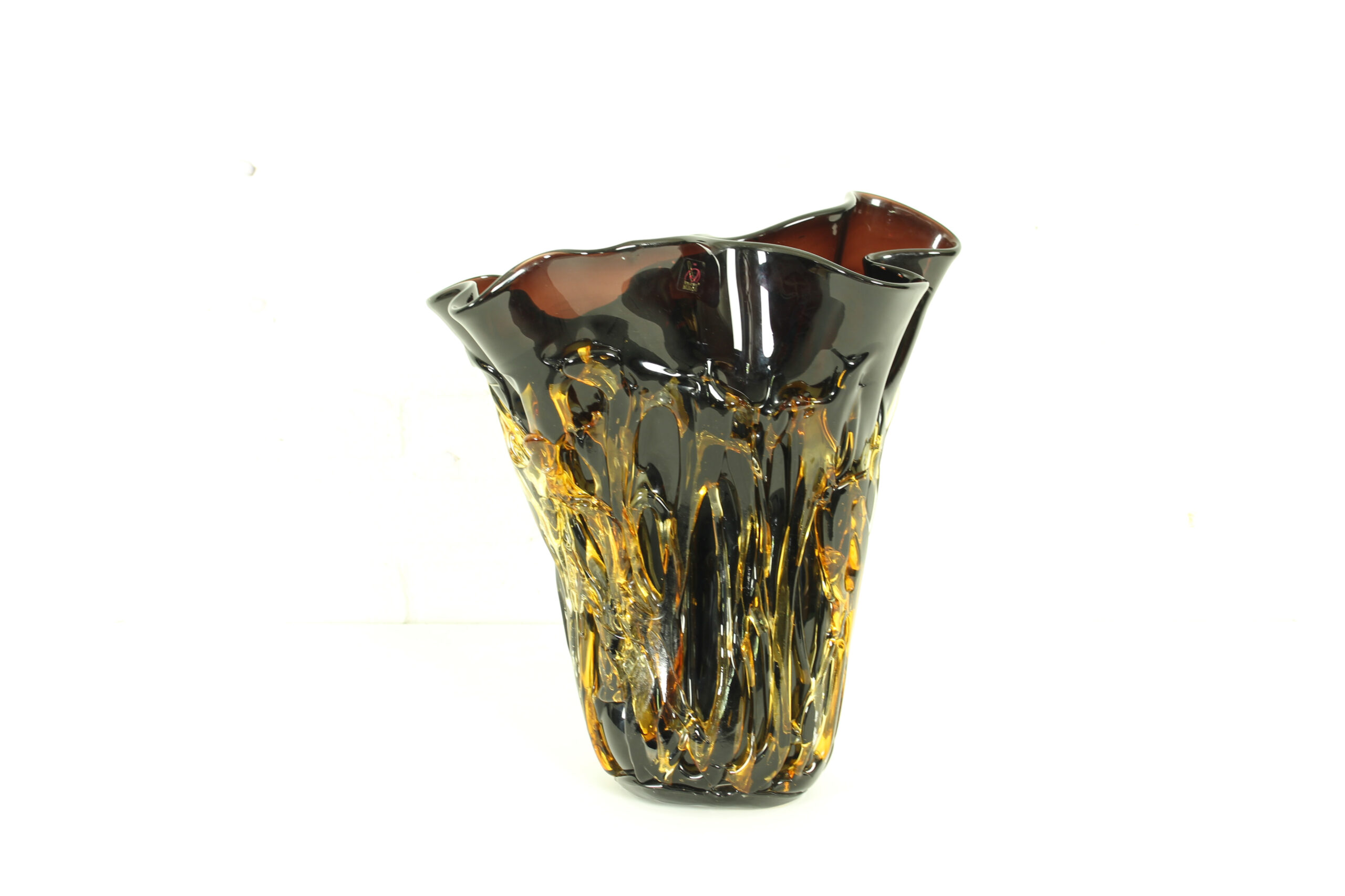 Large Murano Glass Vase by Enrico Cammozzo (with COA) - Image 8