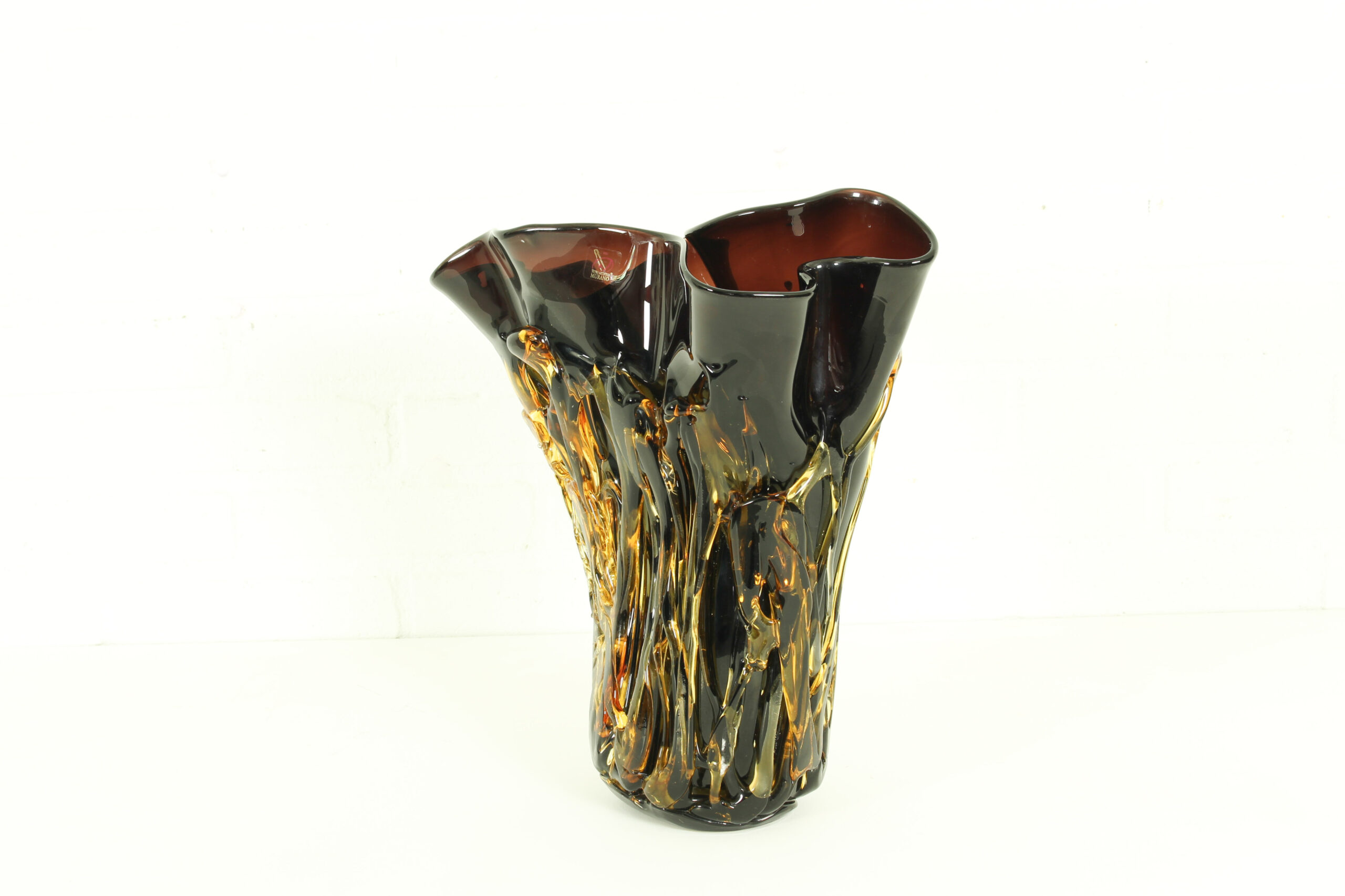 Large Murano Glass Vase by Enrico Cammozzo (with COA) - Image 7