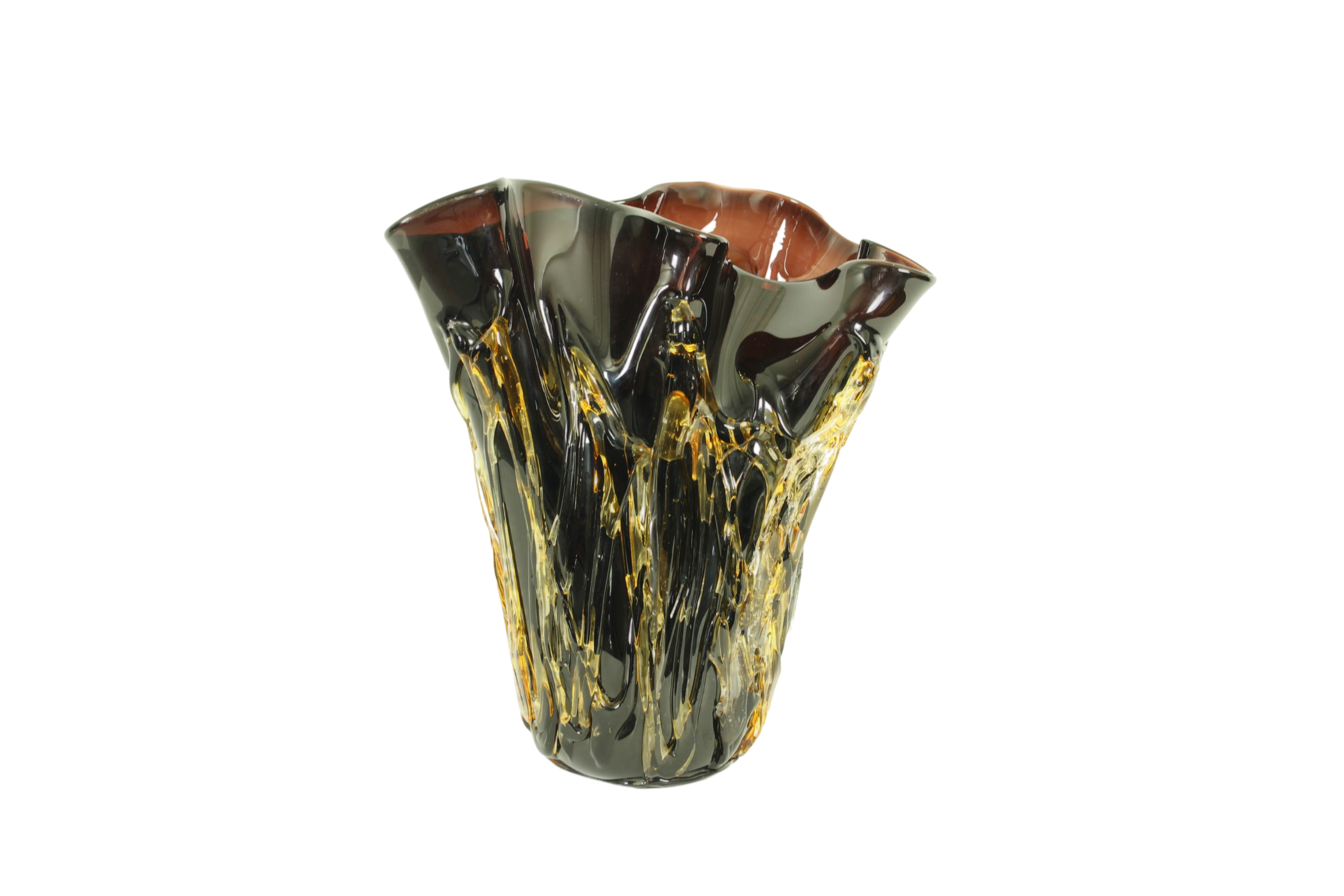 Large Murano Glass Vase by Enrico Cammozzo (with COA)