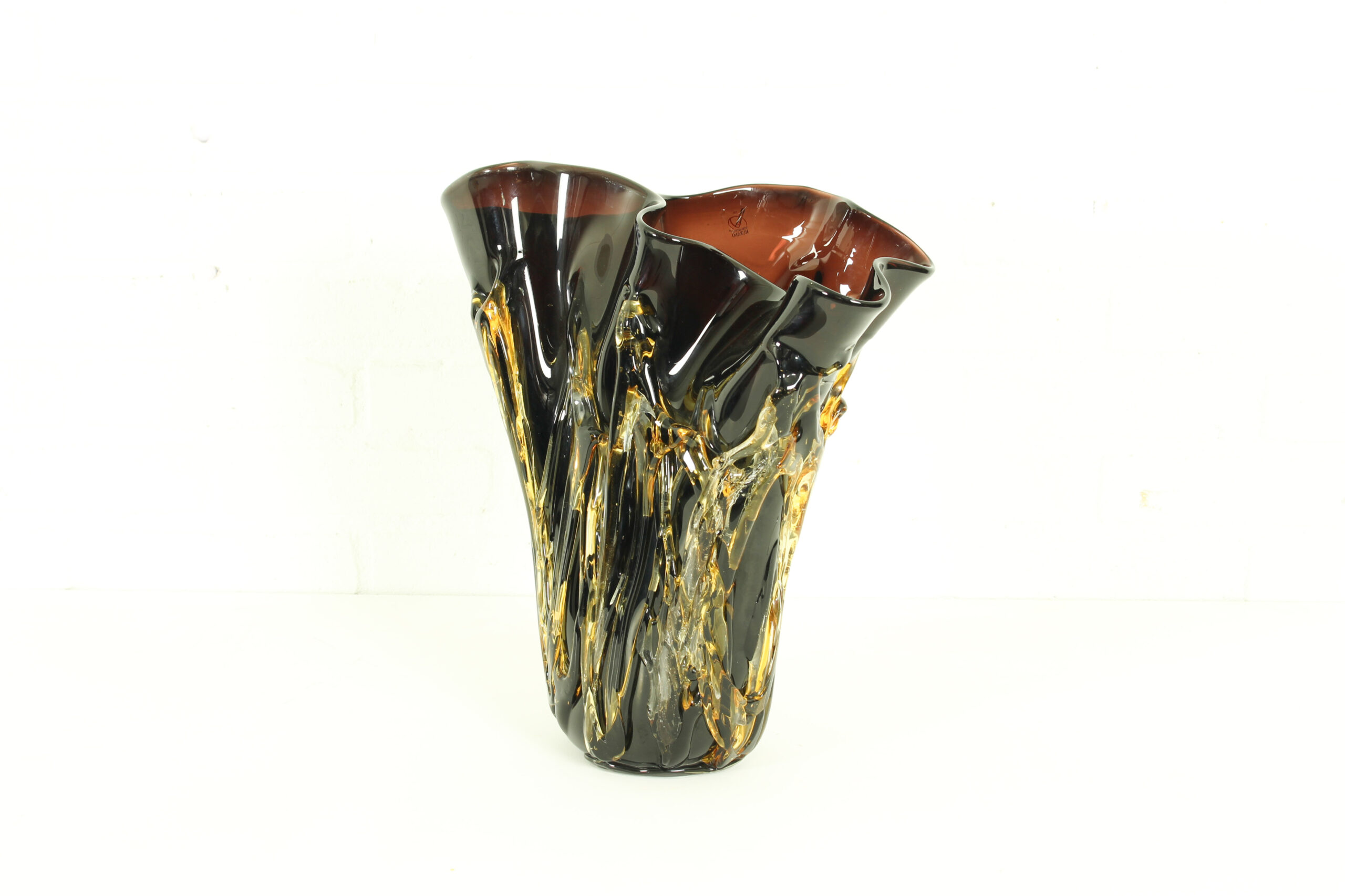 Large Murano Glass Vase by Enrico Cammozzo (with COA) - Image 3