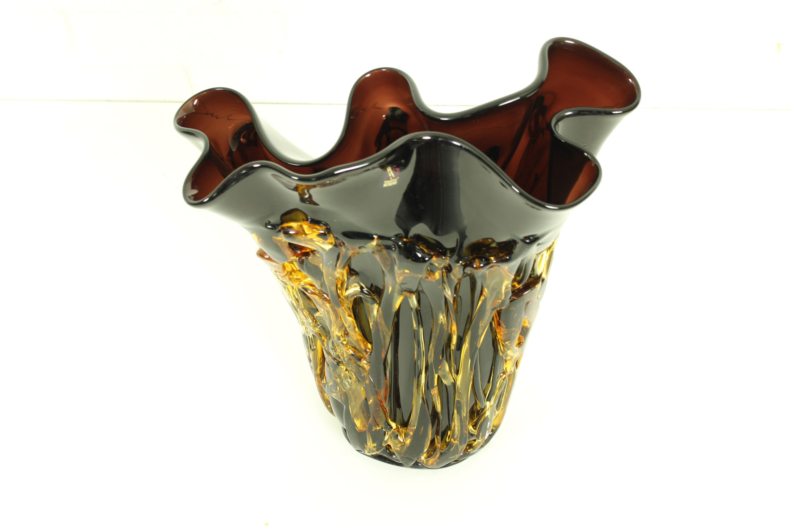 Large Murano Glass Vase by Enrico Cammozzo (with COA) - Image 2