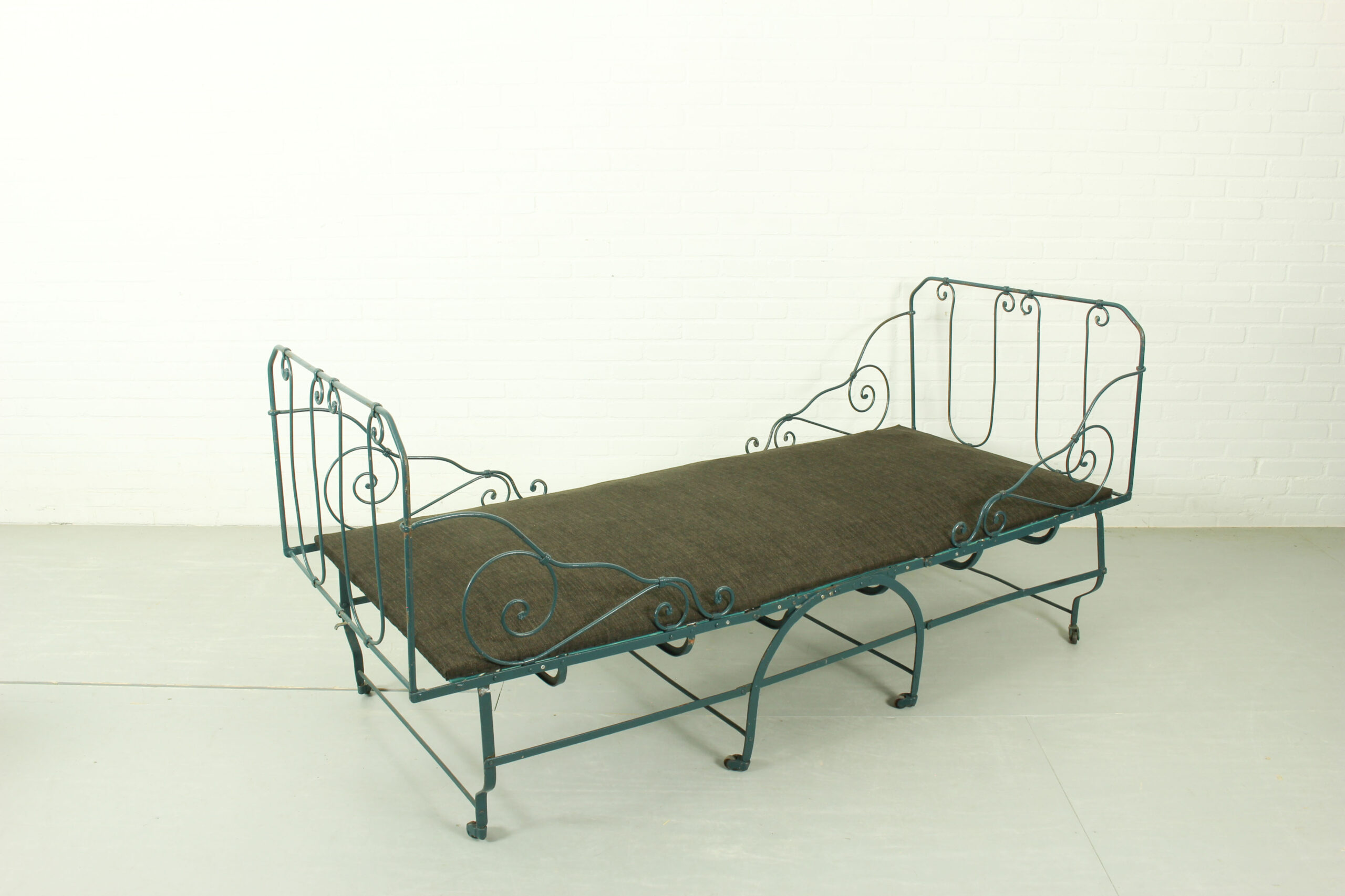 Foldable Metal Daybed with New Webbing and Upholstery - Image 7