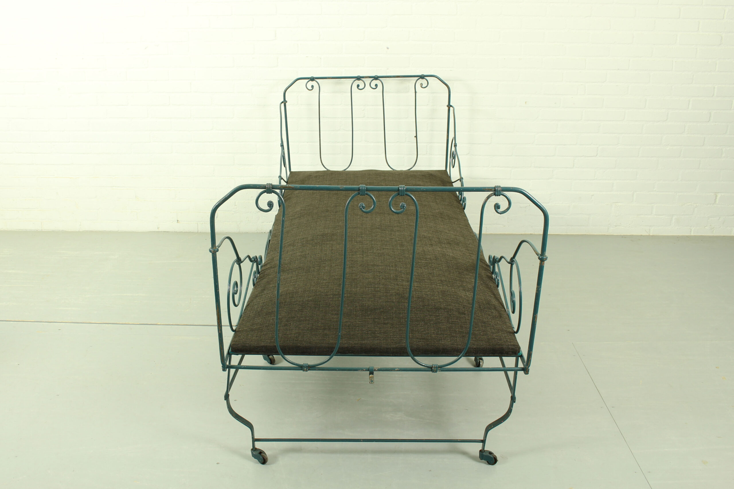 Foldable Metal Daybed with New Webbing and Upholstery - Image 6
