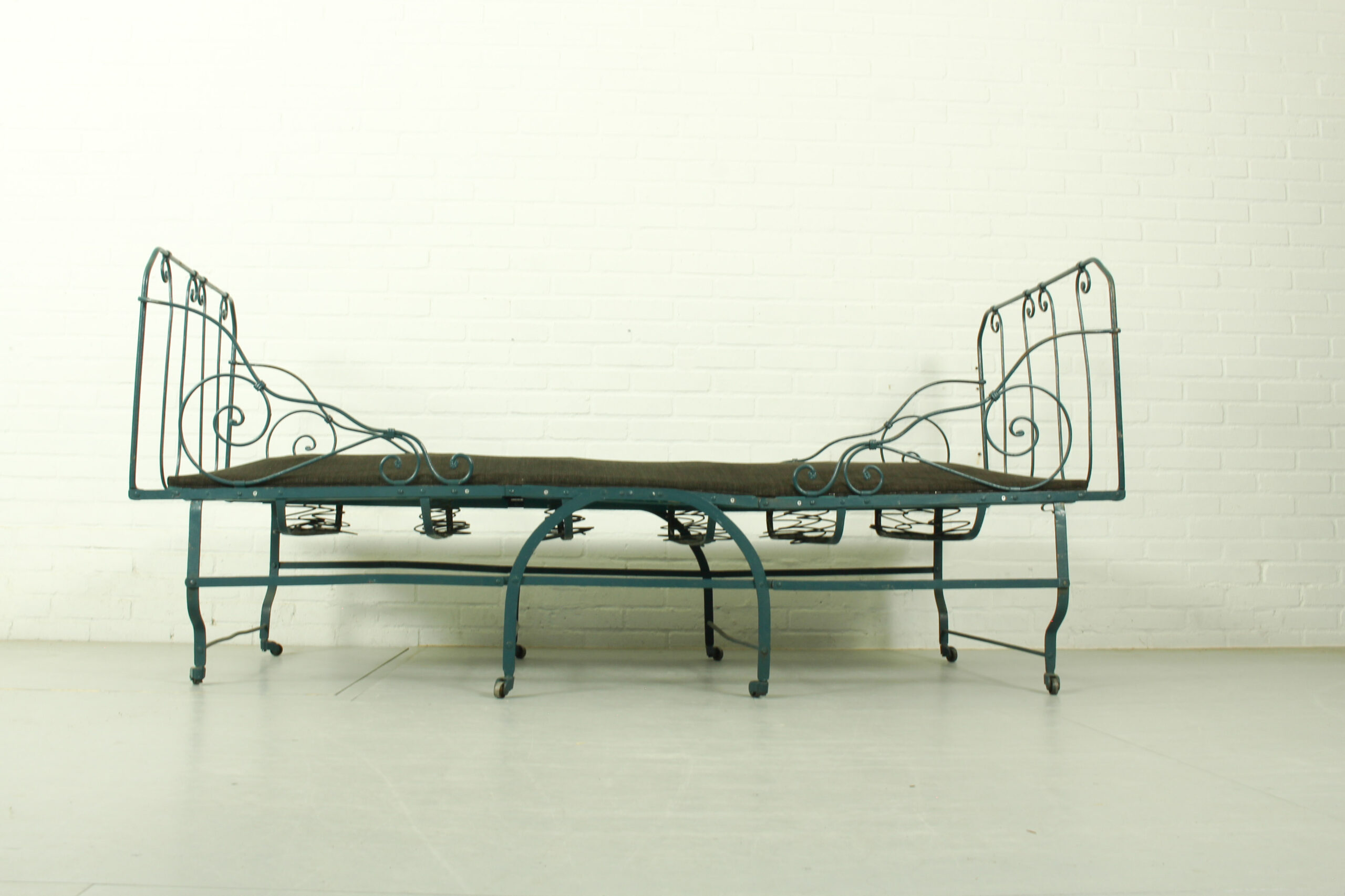 Foldable Metal Daybed with New Webbing and Upholstery - Image 3