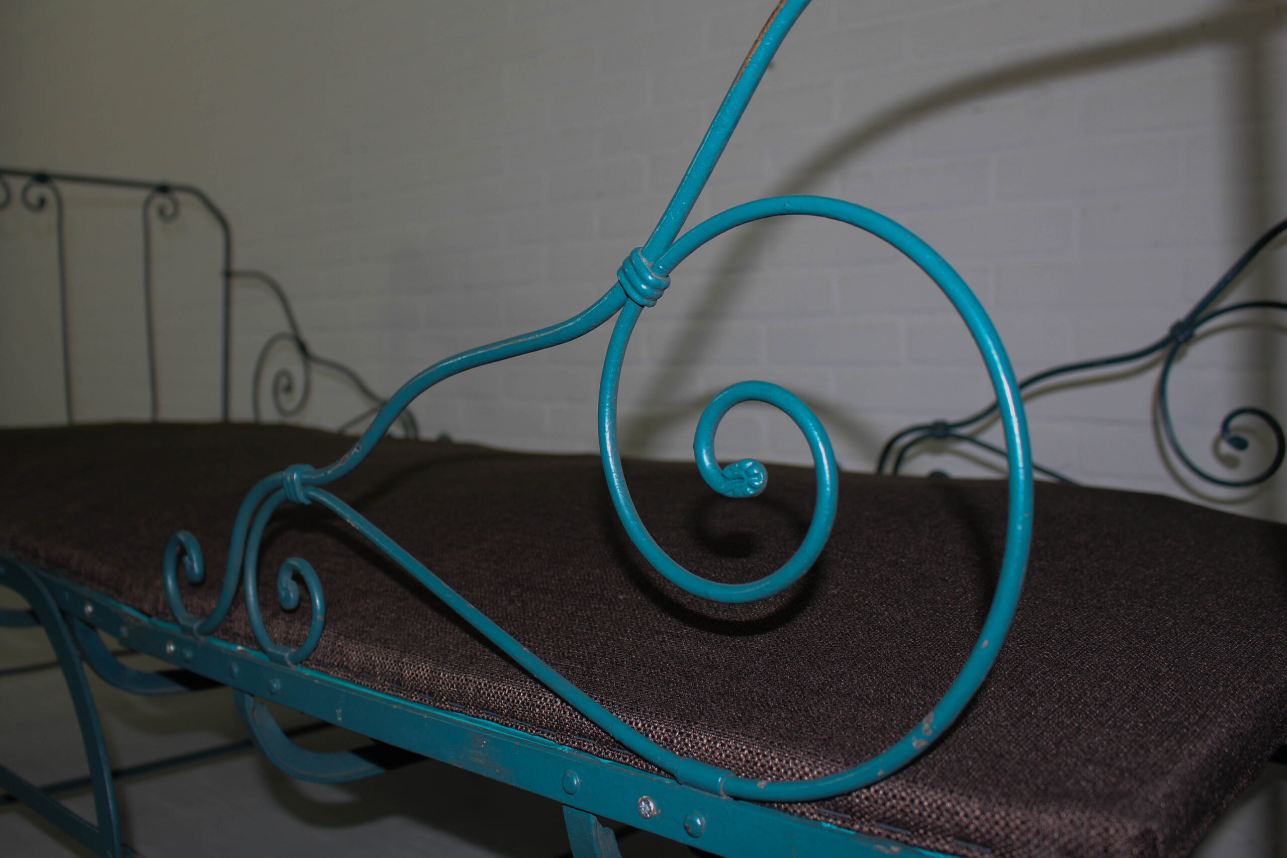 Foldable Metal Daybed with New Webbing and Upholstery - Image 17