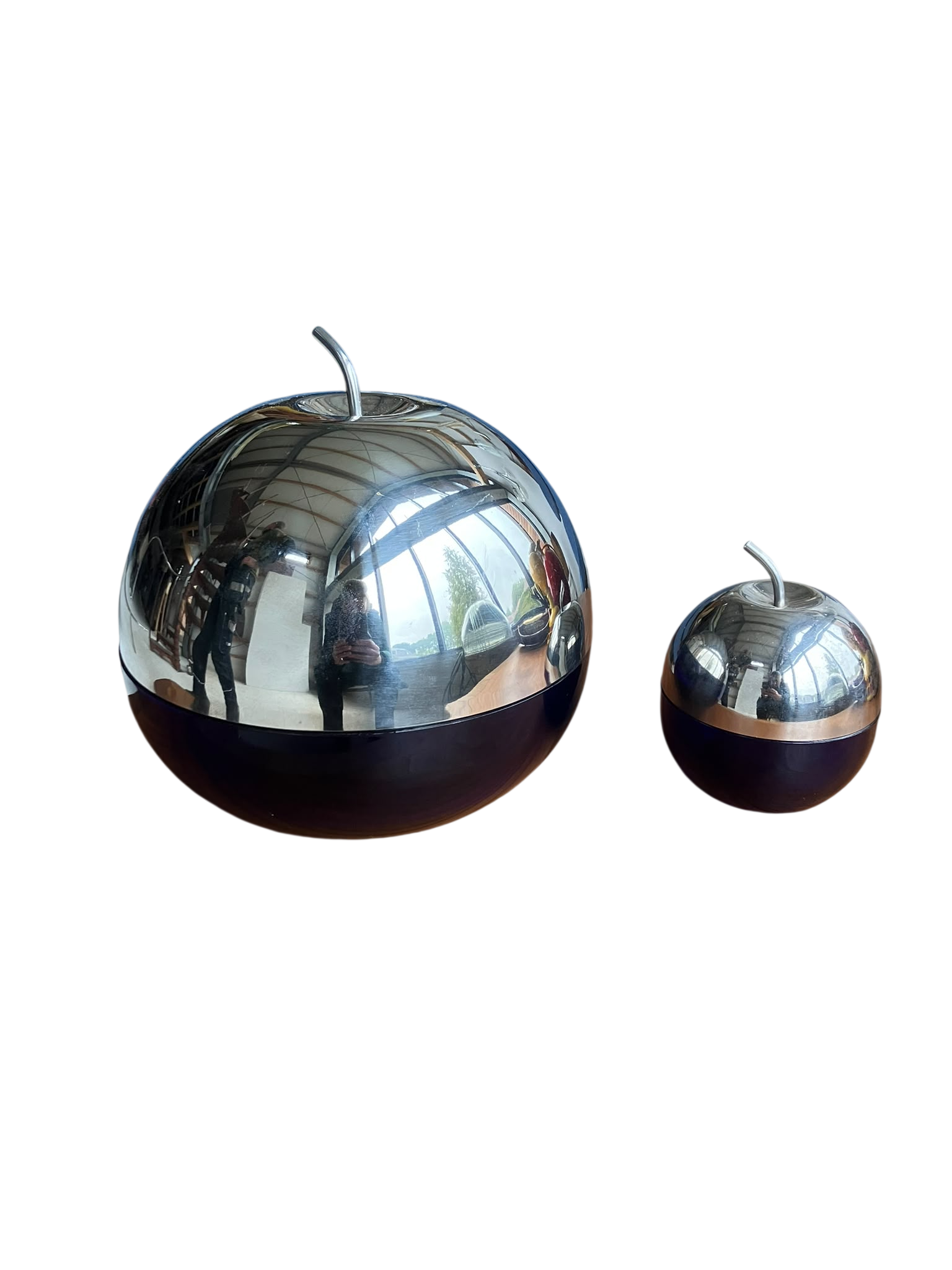Morinox Apple Sugar Bowl and Decorative Object in the Style of Ettore Sottsass